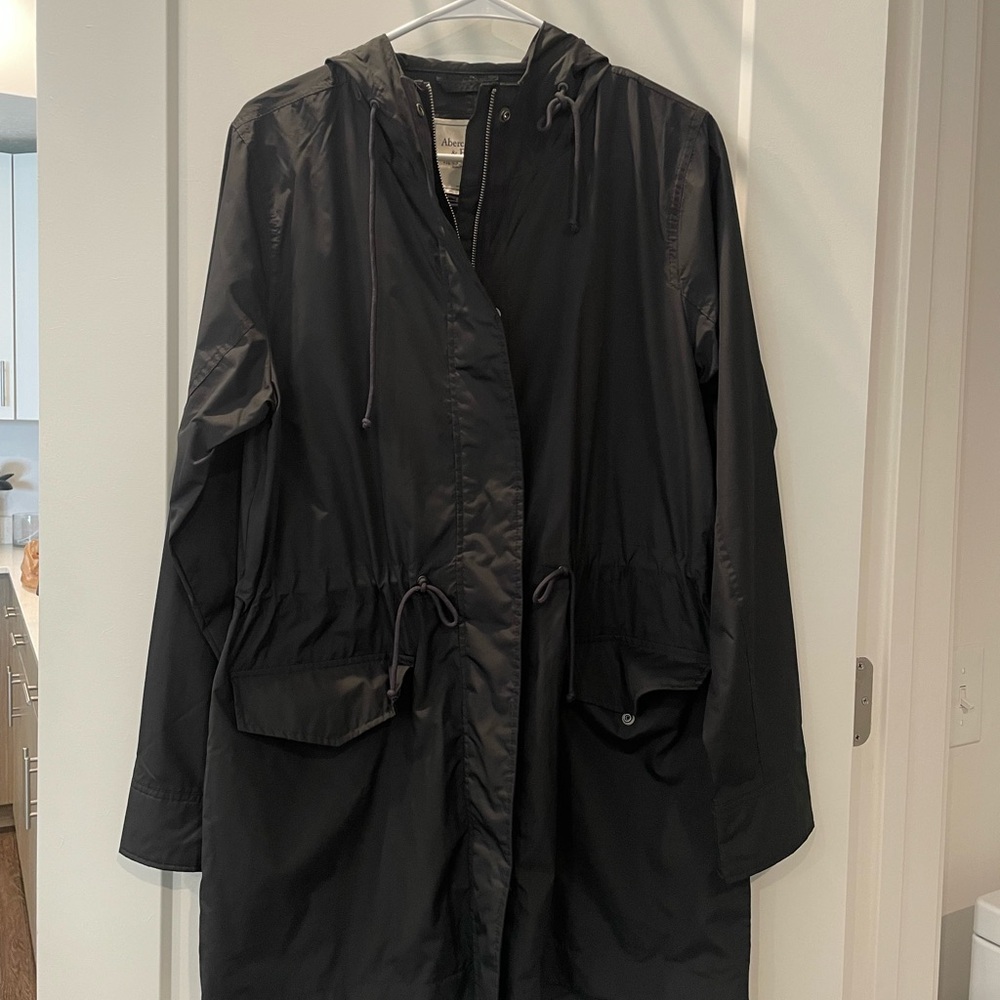 A&F Women's Black Hooded Jacket
